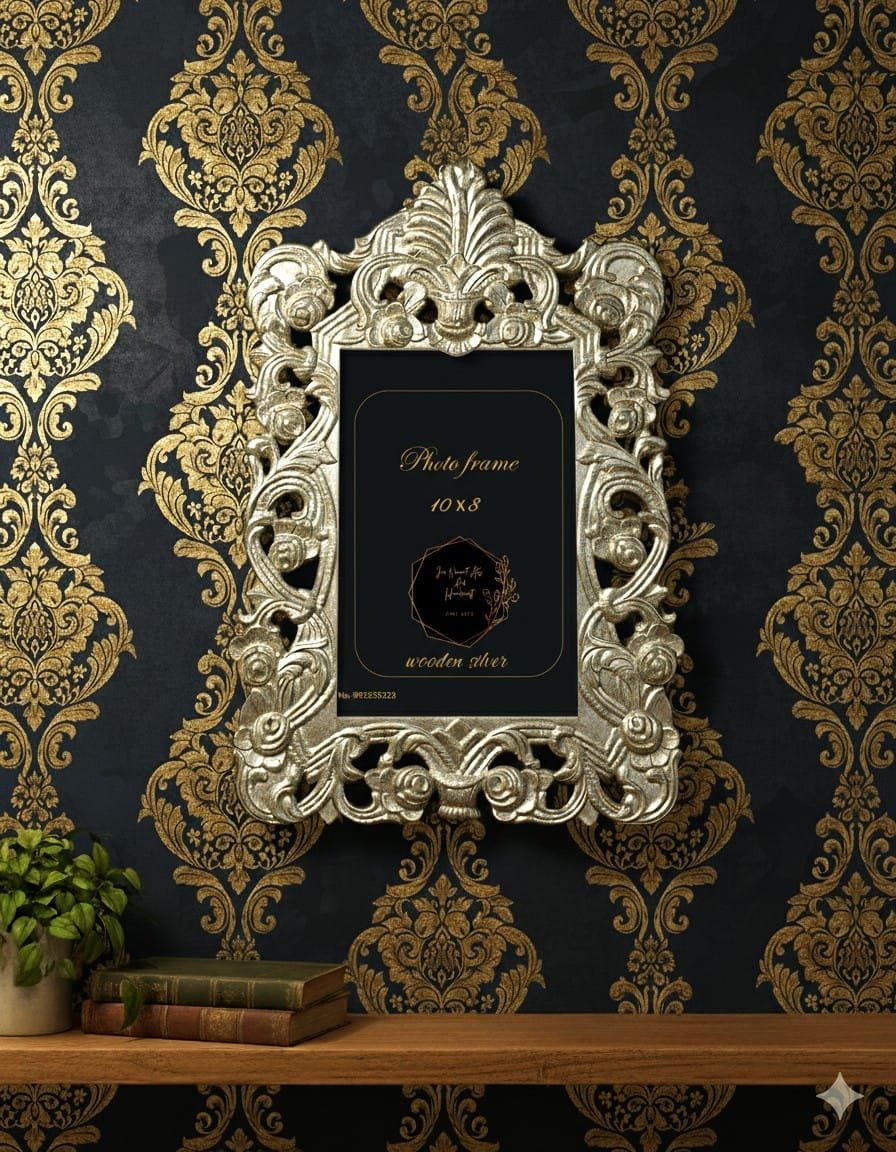 Silver-Plated Royal Scroll Wall Frame